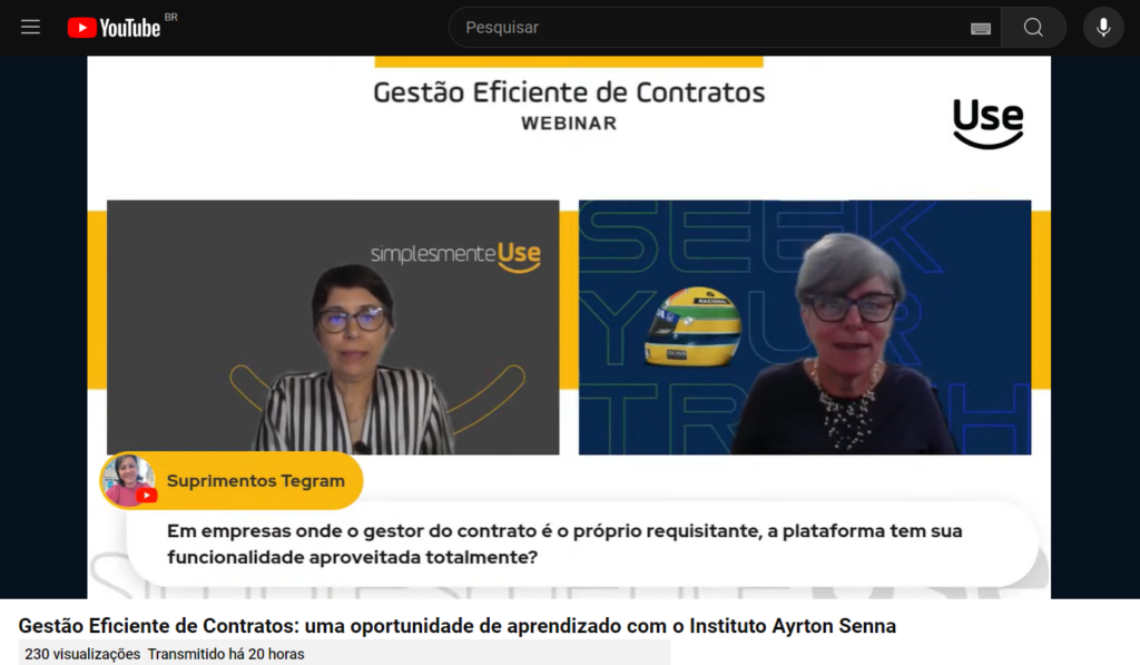 Webinar: Gestão Eficiente de Contratos com o Instituto Ayrton Senna com a Dra. Samira Miguel
